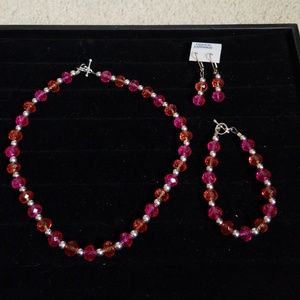 Handmade Pink and orange set